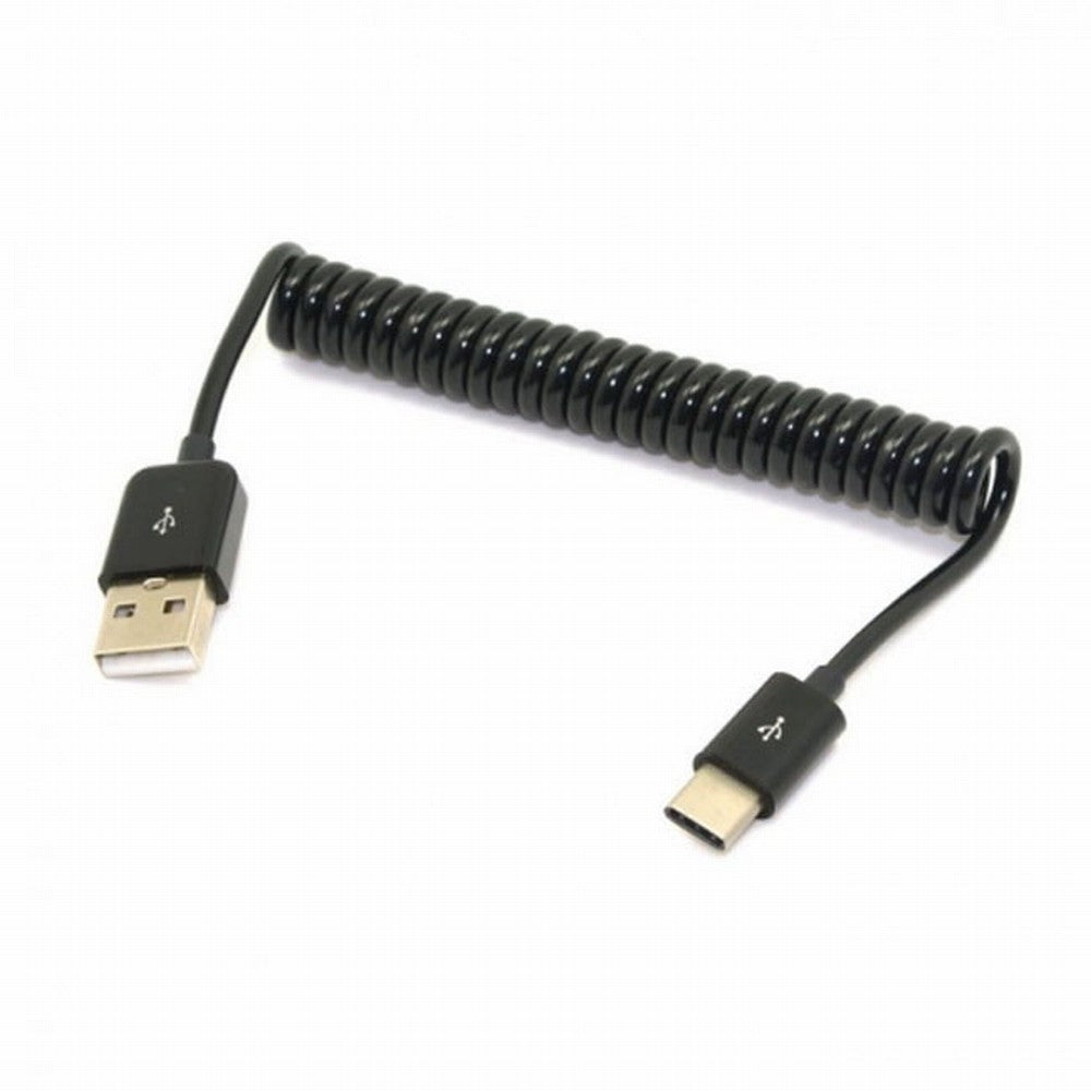 Chenyang Stretch USB-C 3.1 Type C Male to Standard USB 2.0 A Male Data Cable for Tablet Mobile Phone UC-078-BK-1.0M