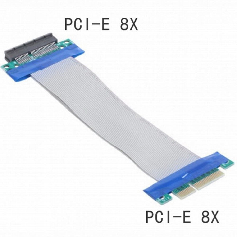 Chenyang PCI-E Express 8X to 8x Male to Female Slot Riser Extender Card Ribbon Flexible Cable 20cm EP-008