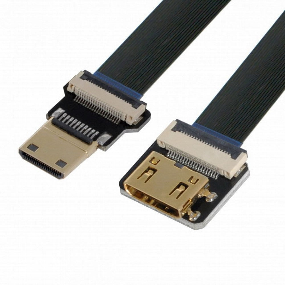 Chenyang CYFPV Mini HDMI Male to Mini HDMI Female Extension FPC Flat Cable 1080P for FPV HDTV Multicopter Aerial Photography CC-HD-191-BK