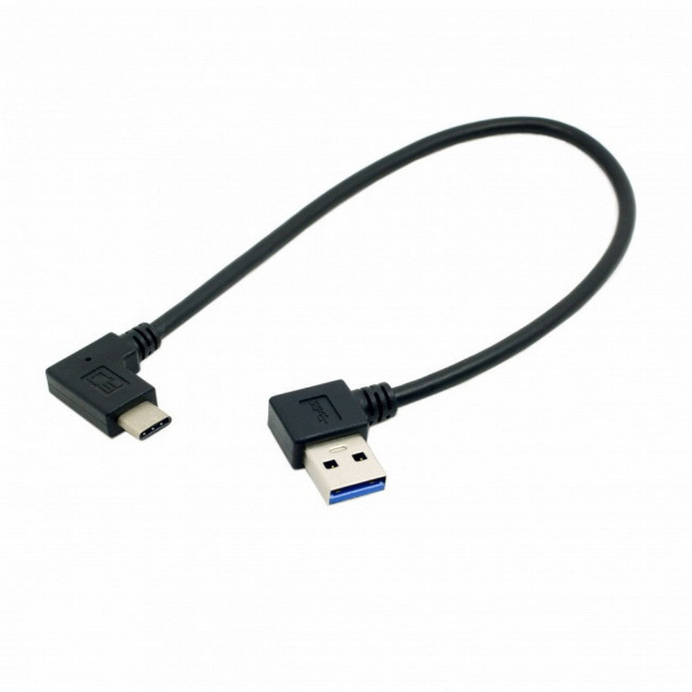 Chenyang Reversible USB 3.1 USB-C Angled to 90 Degree Left Angled A Male Data Cable for Laptop Tablet Mobile Phone UC-089-LE