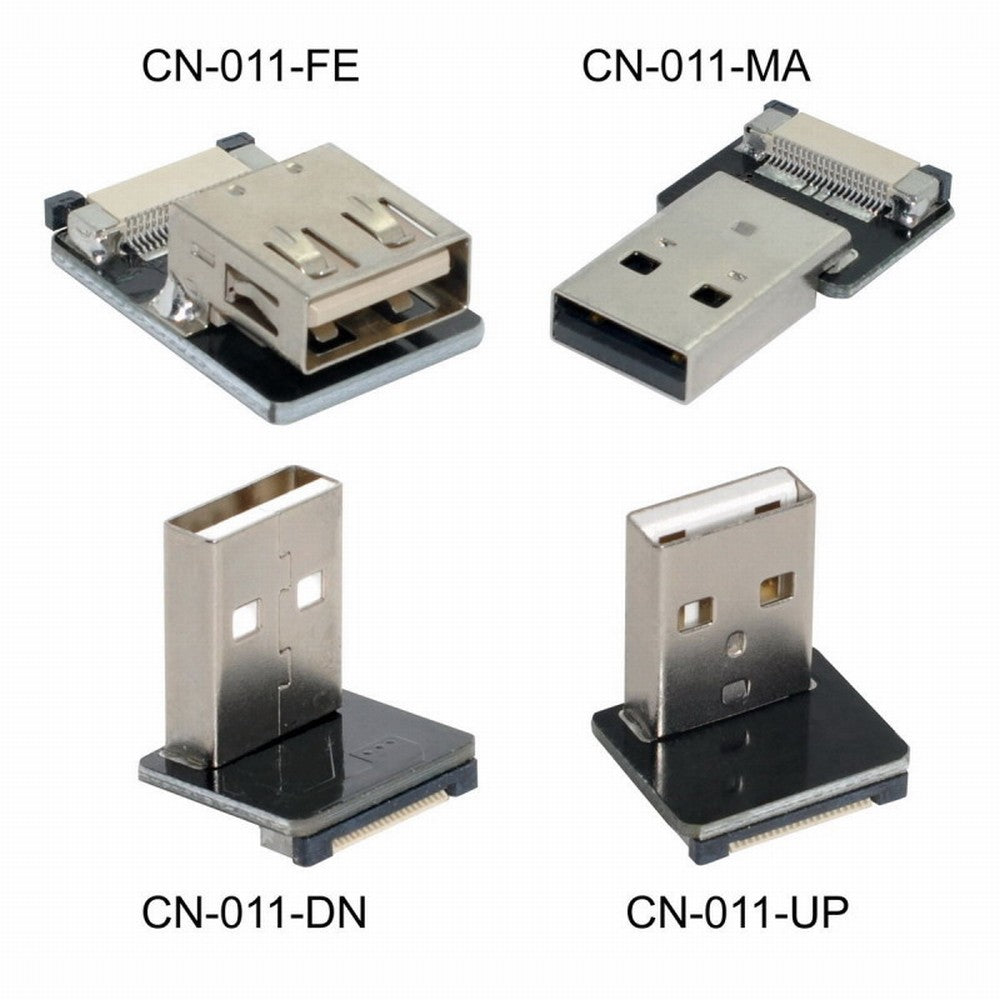Chenyang CYFPVUSB USB2.0 Male 90 Degree Up Angled Type-A Connector Socket for FPV HDTV Multicopter Aerial Photography CN-011-UP