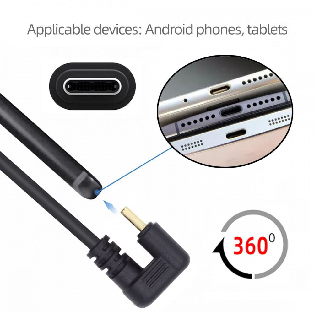 Chenyang Left Angled USB3.0 Type-A to Type C USB-C Male to Male Power Data Cable 5Gbps USB-C Opposite U Shape Back Angled UC-101-LE